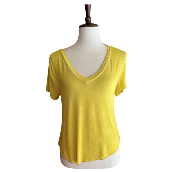 Ten Sixty Sherman Women's Meet & Greet V-Neck Tee Size Medium Yellow - Picture 11 of 12